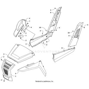 Fender,Front-Lh Black By Arctic Cat 4406-279 OEM Hardware 4406-279 Off Road Express Drop Ship