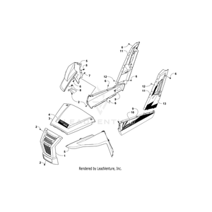 Fender,Front-Lh Red By Arctic Cat 4406-651 OEM Hardware 4406-651 Off Road Express Drop Ship