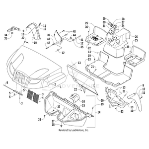 Fender,Front Lh-Silver By Arctic Cat 2506-835 OEM Hardware 2506-835 Off Road Express Drop Ship