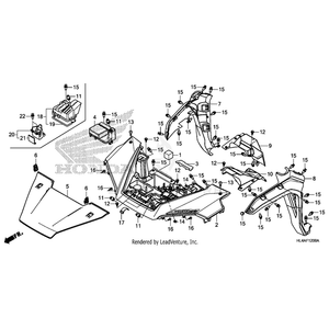 Fender, Front *R232* (Wol) (Patriot Red) by Honda 61100-HL4-A02ZB OEM Hardware 61100-HL4-A02ZB Off Road Express Drop Ship