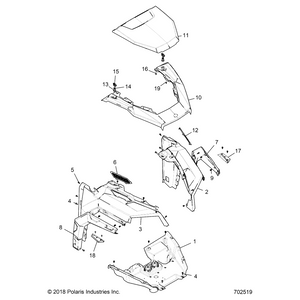 Fender-Front,Rh,Router,Mt.Ttnm by Polaris 5456596-632 OEM Hardware P5456596-632 Off Road Express