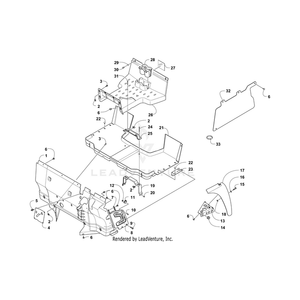 Fender, Front - Right - Green By Arctic Cat 1406-730 OEM Hardware 1406-730 Off Road Express Drop Ship