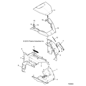 Fender, Front, Right, Indy Red by Polaris 5453150-293 OEM Hardware P5453150-293 Off Road Express