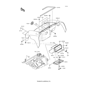 Fender-Front,Storage, by Kawasaki 35004-0048-16L OEM Hardware 35004-0048-16L Off Road Express Drop Ship