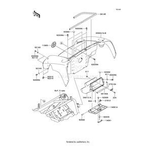 Fender-Front,Storage, by Kawasaki 35004-0048-286 OEM Hardware 35004-0048-286 Off Road Express Drop Ship