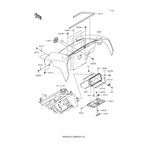 Fender-Front,Storage, by Kawasaki 35004-0048-839 OEM Hardware 35004-0048-839 Off Road Express Drop Ship