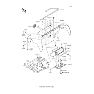 Fender-Front,Storage, by Kawasaki 35004-0049-16P OEM Hardware 35004-0049-16P Off Road Express Drop Ship