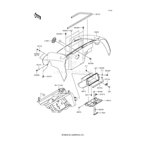 Fender-Front,Storage, by Kawasaki 35004-0049-42H OEM Hardware 35004-0049-42H Off Road Express Drop Ship