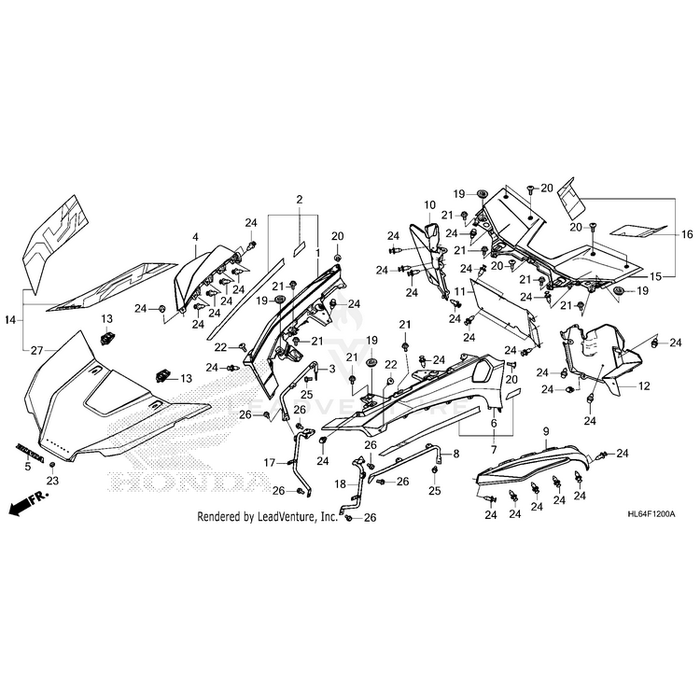 Fender, Left Front Over (Upper) by Honda