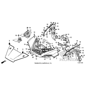 Fender, Left (Inner) by Honda 61890-HL4-A00 OEM Hardware 61890-HL4-A00 Off Road Express Drop Ship