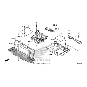 Fender, Left Middle by Honda 71136-HL3-A00 OEM Hardware 71136-HL3-A00 Off Road Express Drop Ship