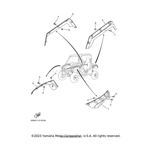 Fender, Over 2 by Yamaha 2MB-F1555-00-00 OEM Hardware 2MB-F1555-00-00 Off Road Express