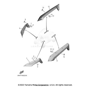 Fender, Over 4 by Yamaha B8K-F1560-00-00 OEM Hardware B8K-F1560-00-00 Off Road Express