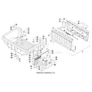 Fender, Rear - Assembly - Upper Left Green By Arctic Cat 2506-993 OEM Hardware 2506-993 Off Road Express Drop Ship