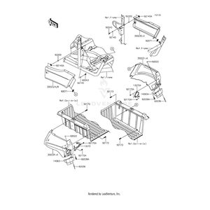 Fender-Rear,Front,Lh,C.B.Ora by Kawasaki 35023-0370-42L OEM Hardware 35023-0370-42L Off Road Express Drop Ship