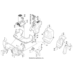 Fender, Rear - Lower - Right Mt Cat Grn By Arctic Cat 2516-196 OEM Hardware 2516-196 Off Road Express Drop Ship