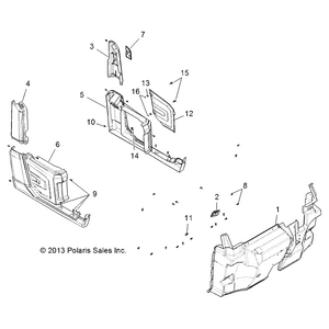 Fender-Rr,Upper,Lh,Router,Blk by Polaris 5439589-070 OEM Hardware P5439589-070 Off Road Express