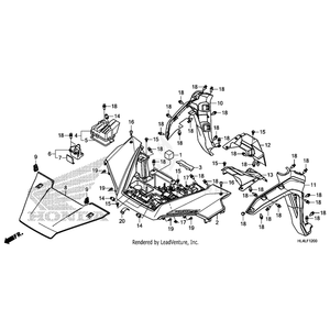 Fender Set, Front (Type2) (Wl) by Honda 61105-HL4-A13ZC OEM Hardware 61105-HL4-A13ZC Off Road Express Drop Ship