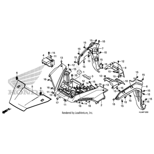 Fender Set, Front (Type2) (Wl) by Honda 61106-HL4-306ZC OEM Hardware 61106-HL4-306ZC Off Road Express Drop Ship