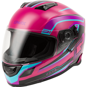 FF-18 Drift Helmet (2024) by GMAX F11811398 Full Face Helmet 72-73632X Western Powersports Pink/Blue/Black / 2X