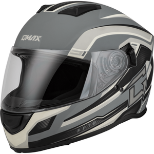 FF-18 Drift Helmet (2024) by GMAX F1181818 Full Face Helmet 72-73652X Western Powersports Grey/Silver/Black / 2X