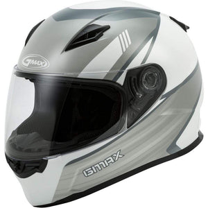 FF-49 Full-Face Deflect Helmet by Gmax 72-5730XS Full Face Helmet 72-5730XS Western Powersports Drop Ship XS / White/Grey