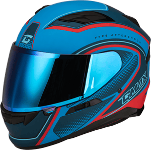 FF-98 Aftershock Helmet by GMAX F19841008-ECE Full Face Helmet 72-51382X Western Powersports Blue/Red Matte / 2X