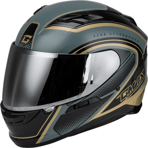 FF-98 Aftershock Helmet by GMAX F19841028-ECE Full Face Helmet 72-51392X Western Powersports Grey/Gold Metallic / 2X