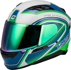 FF-98 Aftershock Helmet by GMAX F1984798-ECE Full Face Helmet 72-51422X Western Powersports White/Neon Green / 2X