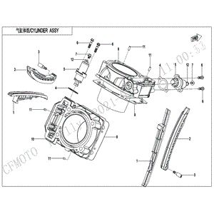 First Cylinder Body Mark B by CF Moto 0JY0-023100-10021 OEM Hardware 0JY0-023100-10021 Northstar Polaris