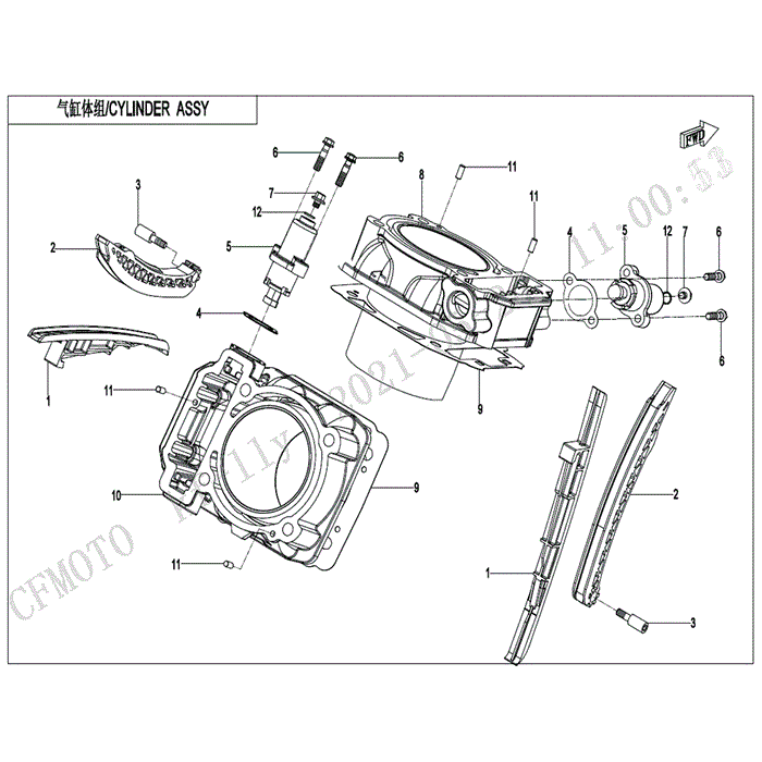 First Cylinder Body Mark B by CF Moto