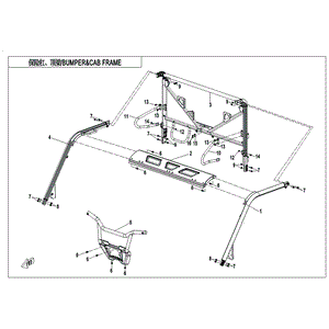 Fixing Plate Middle Bracket by CF Moto 5HY0-230501 OEM Hardware 5HY0-230501 Northstar Polaris