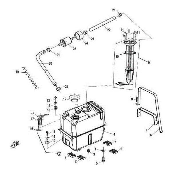 Fixing Plate Tank by CF Moto