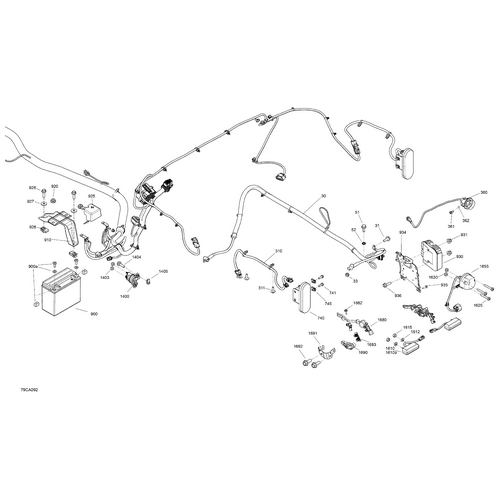 Flange Elastic Nut M5 by Can-Am