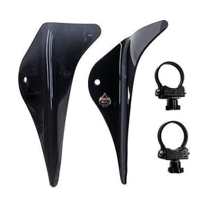 Flare Wings Wind Deflectors by Klock Werks 2350-0480 Wind/Dust Deflectors 23500480 Parts Unlimited Dark Smoke