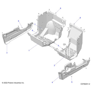 Floor Assembly, Left by Polaris 2636190-070 OEM Hardware P2636190-070 Off Road Express