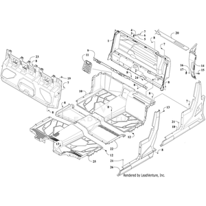 Floor, Rear By Arctic Cat 8506-988 OEM Hardware 8506-988 Off Road Express