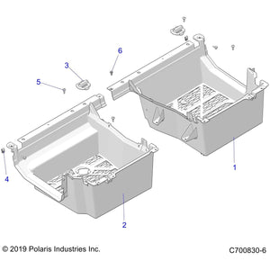 Floor-Rear,Lh,Blk by Polaris 5452920-070 OEM Hardware P5452920-070 Off Road Express