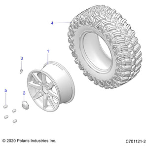 Flush Rim Center Cap, Flash Bla by Polaris 1523153-655 OEM Hardware P1523153-655 Off Road Express