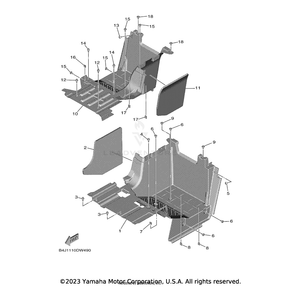 Footrest, Rear 1 by Yamaha BG4-F7431-02-00 OEM Hardware BG4-F7431-02-00 Off Road Express