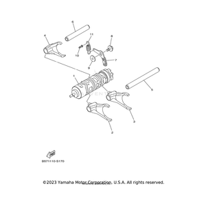 Fork, Shift 1 by Yamaha B57-18511-00-00 OEM Hardware B57-18511-00-00 Off Road Express