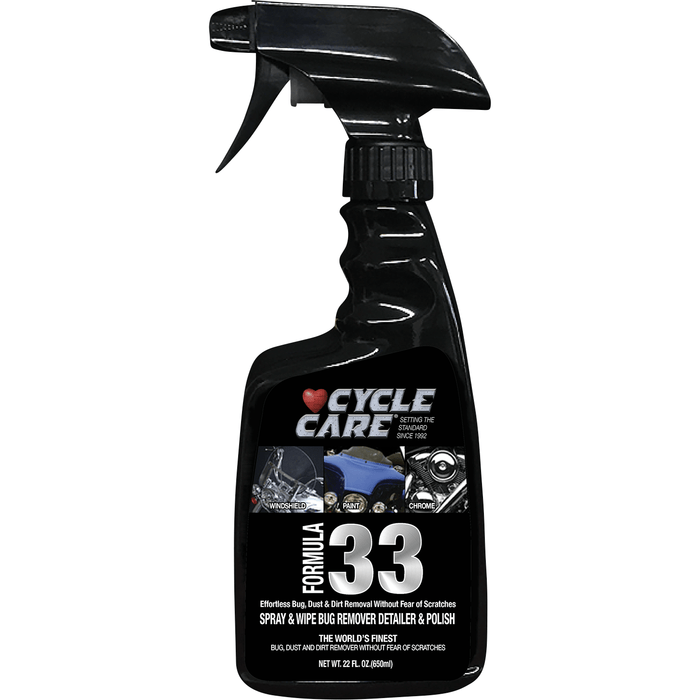 Formula 33 Spray & Wipe®, Bug Remover, Detailer, & Polish By Cycle Care Formulas