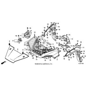 Fr. Fender Comp, Set Illust (Type1) by Honda 61105-HL4-F01ZD OEM Hardware 61105-HL4-F01ZD Off Road Express Drop Ship