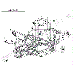 Frame Assy by CF Moto 5ASV-031000-6002-01 OEM Hardware 5ASV-031000-6002-01 Northstar Polaris