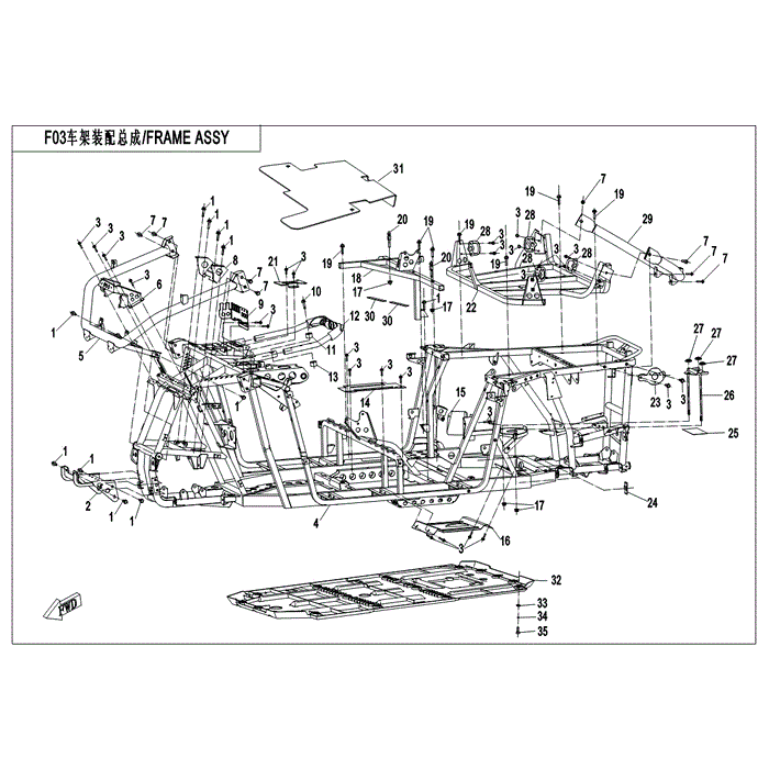 Frame Assy by CF Moto