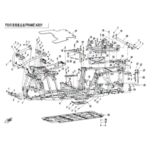 Frame Assy by CF Moto 5BWA-030100-40000 OEM Hardware 5BWA-030100-40000 Northstar Polaris