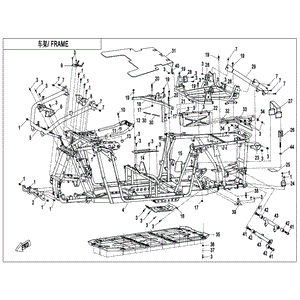 Frame Assy. by CF Moto 5BWC-031000-40000 OEM Hardware 5BWC-031000-40000 Northstar Polaris