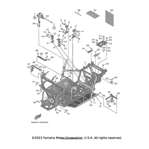 Frame Comp by Yamaha BAN-F1110-10-00 OEM Hardware BAN-F1110-10-00 Off Road Express Drop Ship