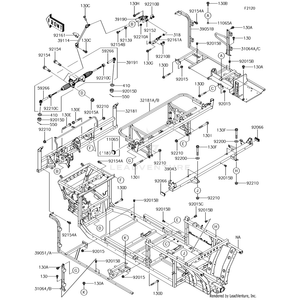 Frame-Comp-Side,Lh by Kawasaki 39051-0005 OEM Hardware 39051-0005 Off Road Express Peach St