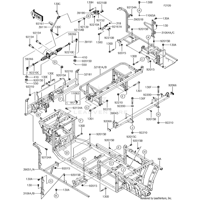 Frame-Comp-Side,Lh by Kawasaki